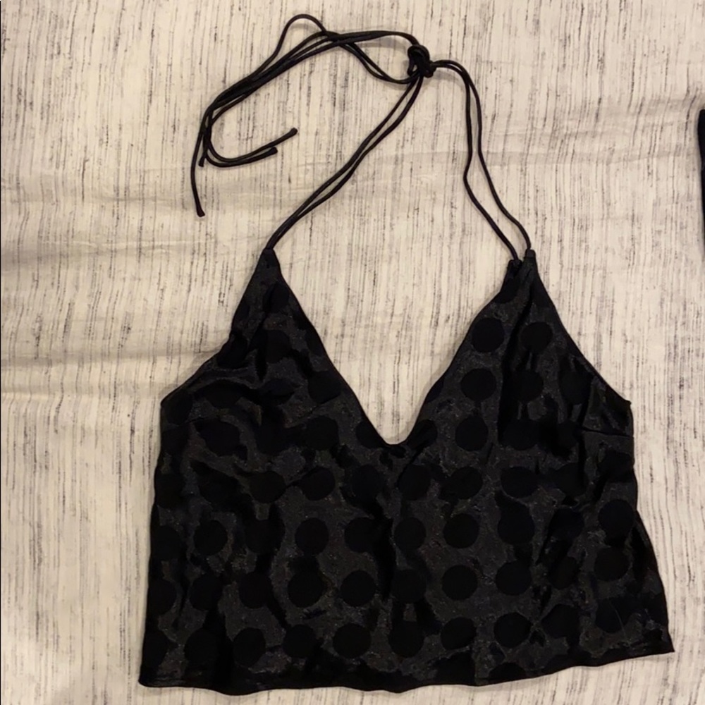 Victoria’s Secret shiny black satin pajamas